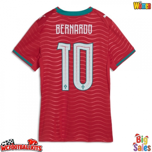 Portugal Bernardo Silva #10 Replica Home Stadium Shirt for Women World Cup 2026 Short Sleeve